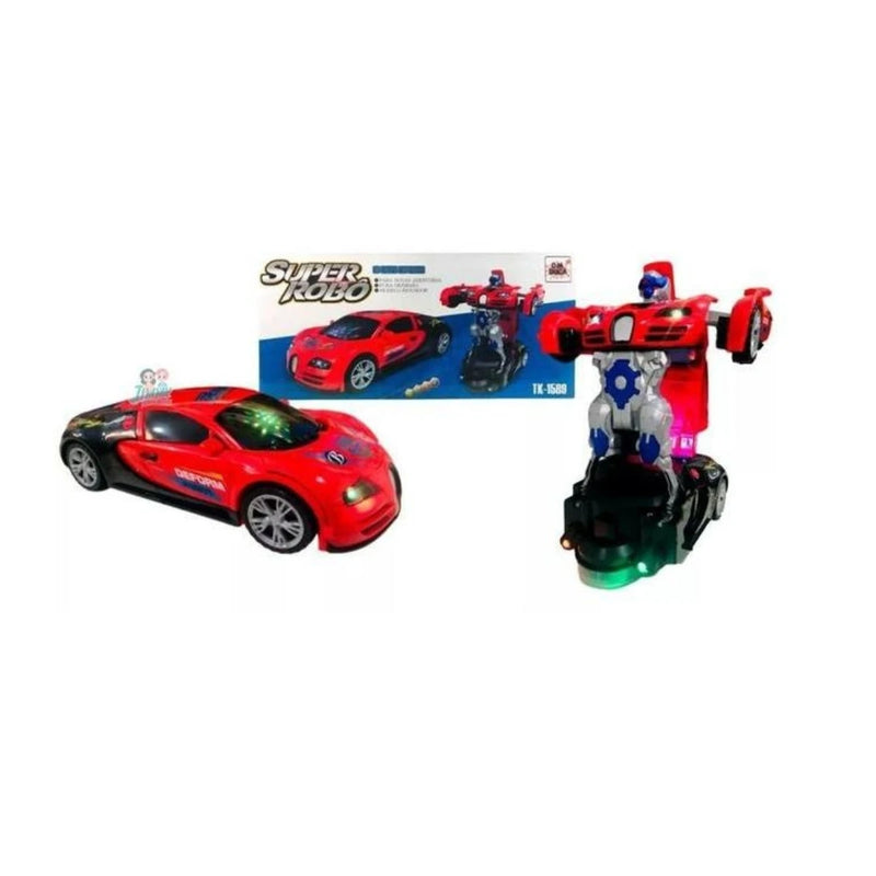 CARRINHO TRANSFORMERS  Vira Robô Luz Som Bate Volta Brinquedo