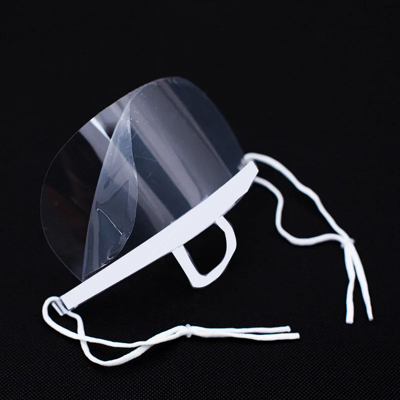 Máscara transparente (ANTI-RESPINGOS ) (5 E 10 Uni) + saúde e higiene na hora de preparar os alimentos. máscaras de cozinha reutilizável (USO PESSOAL)